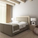Hoog laag bed in vlakke positie