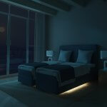 hoog laag bed met verlichting